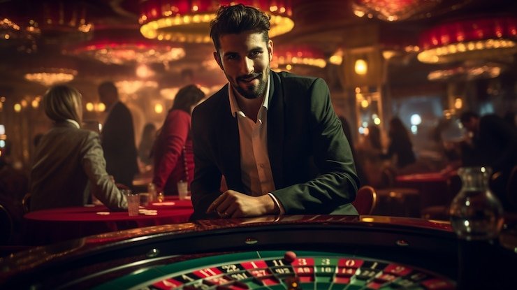 Antarmuka meja Infinite Blackjack di platform dazbet dengan dealer langsung
